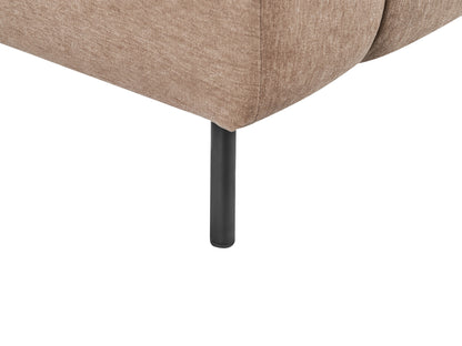  Left-Hand Chaise Lounge LANNILS Fabric Light Brown