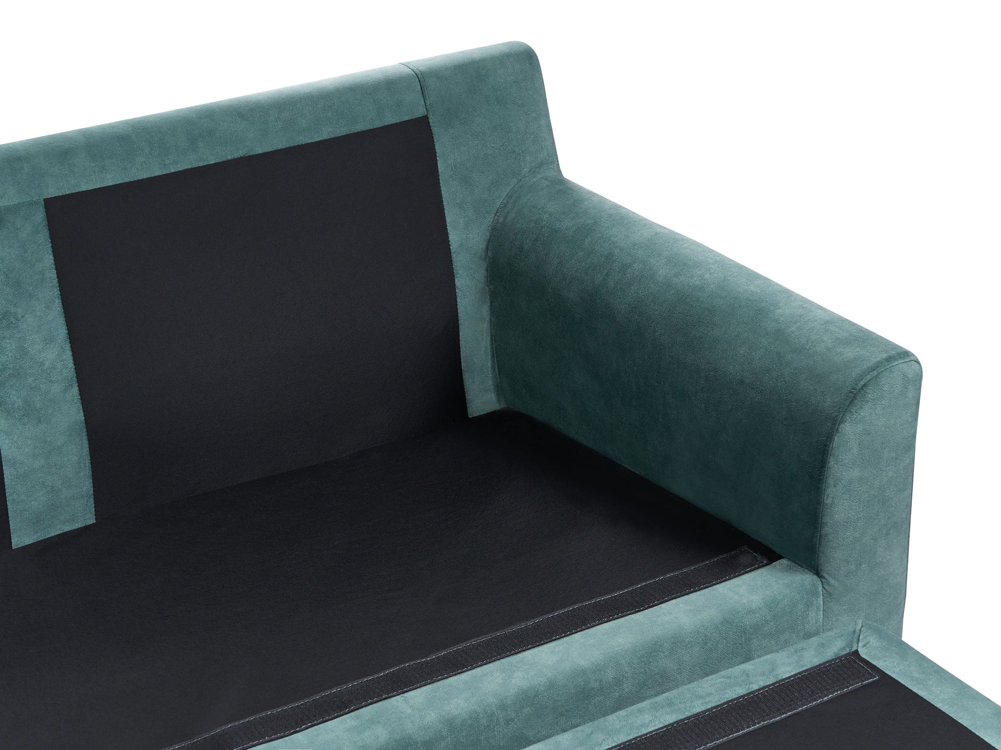  Corner Sofa 3 Seater ELVENES Velvet Teal Right Hand