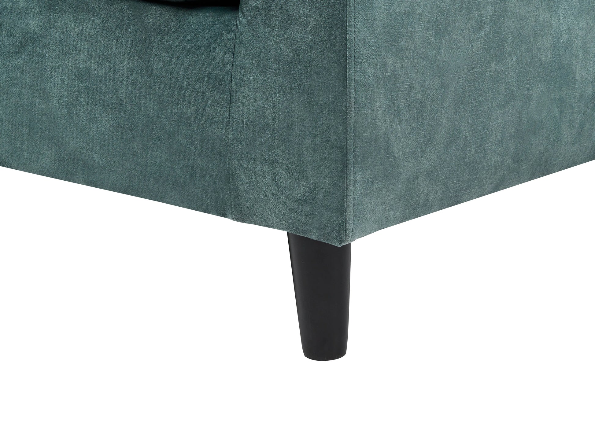  Corner Sofa 3 Seater ELVENES Velvet Teal Right Hand