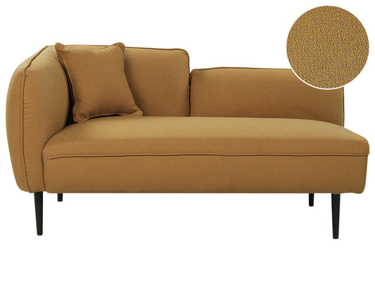  Left-Hand Chaise Lounge CHEVANNES Boucle Mustard