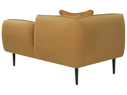  Left-Hand Chaise Lounge CHEVANNES Boucle Mustard
