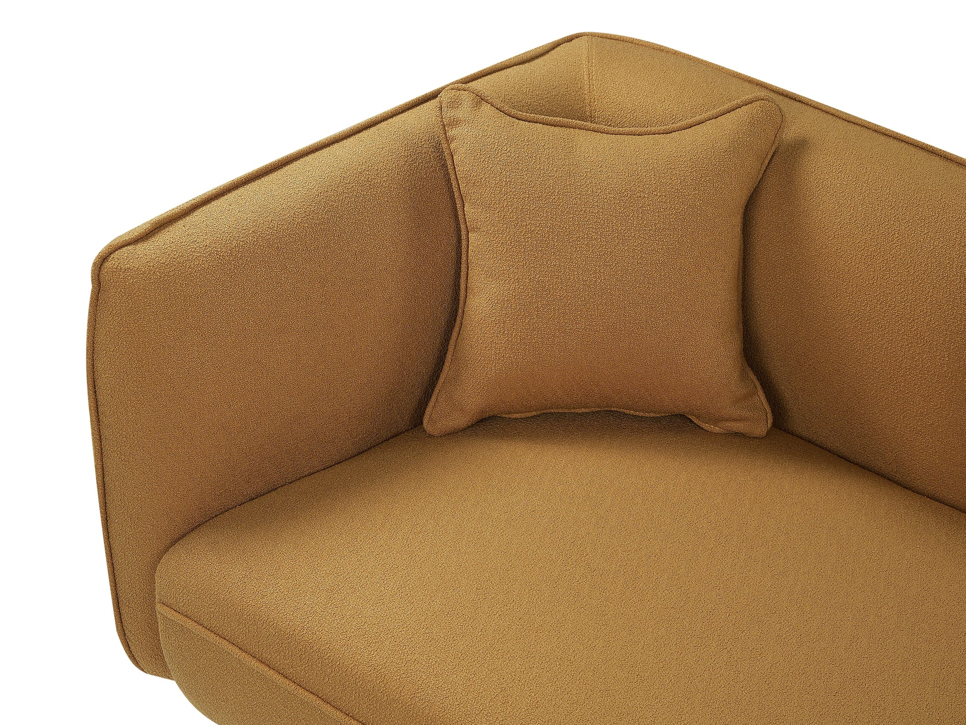 Left-Hand Chaise Lounge CHEVANNES Boucle Mustard