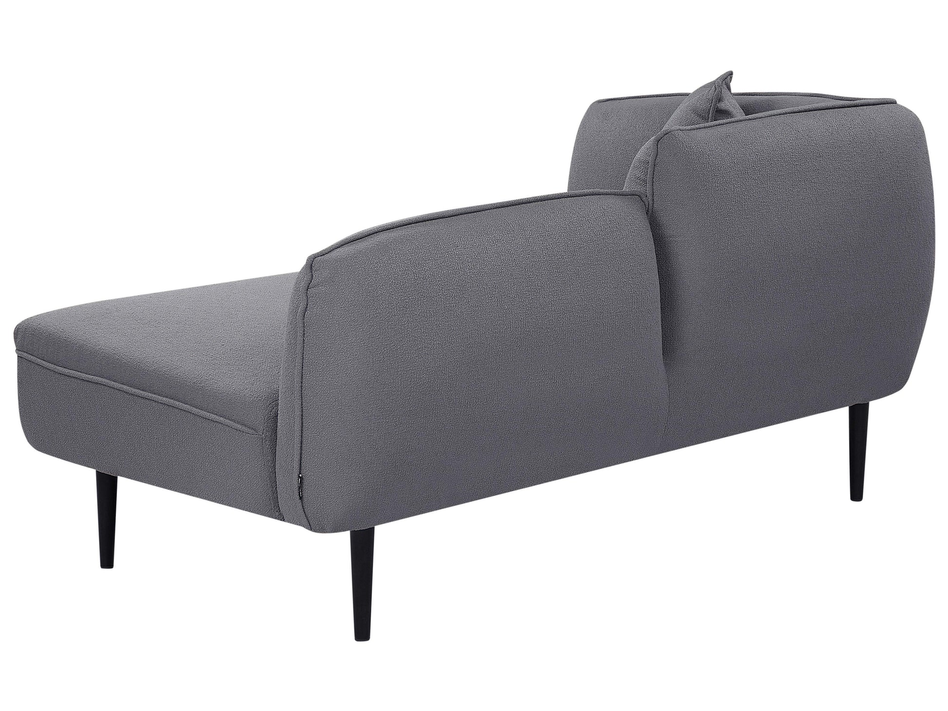 Left-Hand Chaise Lounge CHEVANNES Boucle Dark Grey