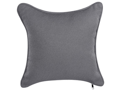  Left-Hand Chaise Lounge CHEVANNES Boucle Dark Grey