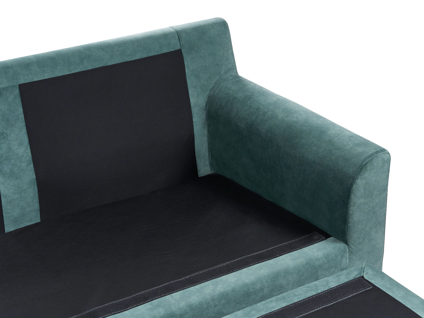  Corner Sofa 3 Seater ELVENES Velvet Teal Left Hand