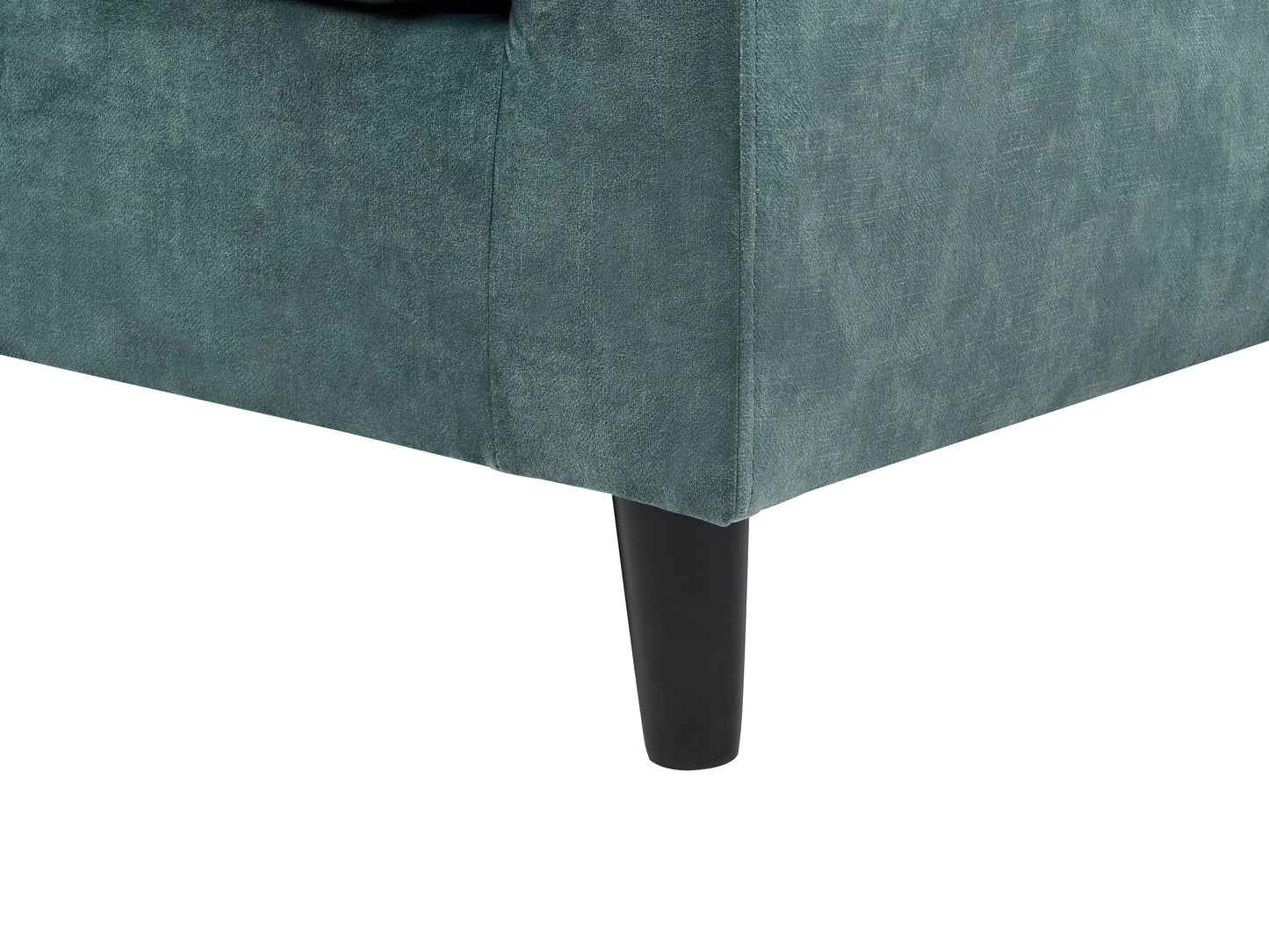  Corner Sofa 3 Seater ELVENES Velvet Teal Left Hand