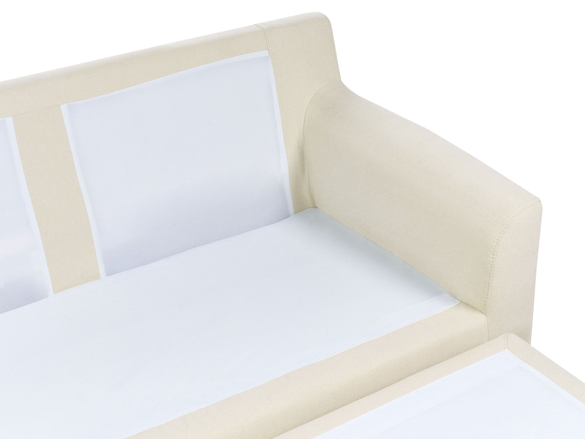  Corner Sofa 3 Seater ELVENES Fabric Light Beige Left Hand