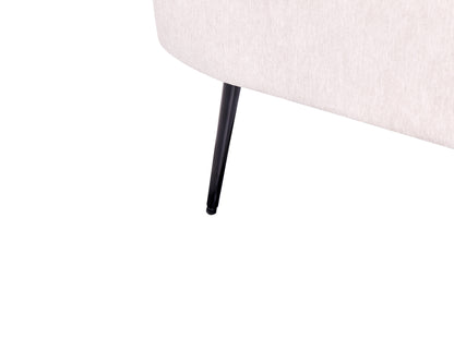  Right-Hand Chaise Lounge ARCEY Fabric Brown
