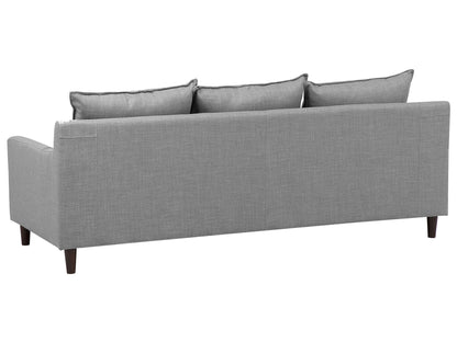  Corner Sofa 3 Seater ELVENES Fabric Light Grey Right Hand
