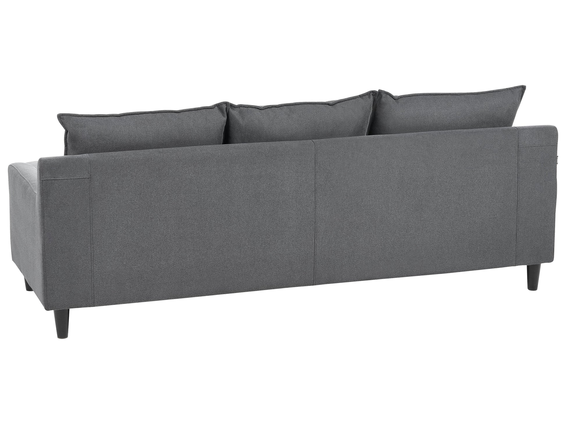  Corner Sofa 3 Seater ELVENES Fabric Dark Grey Right Hand