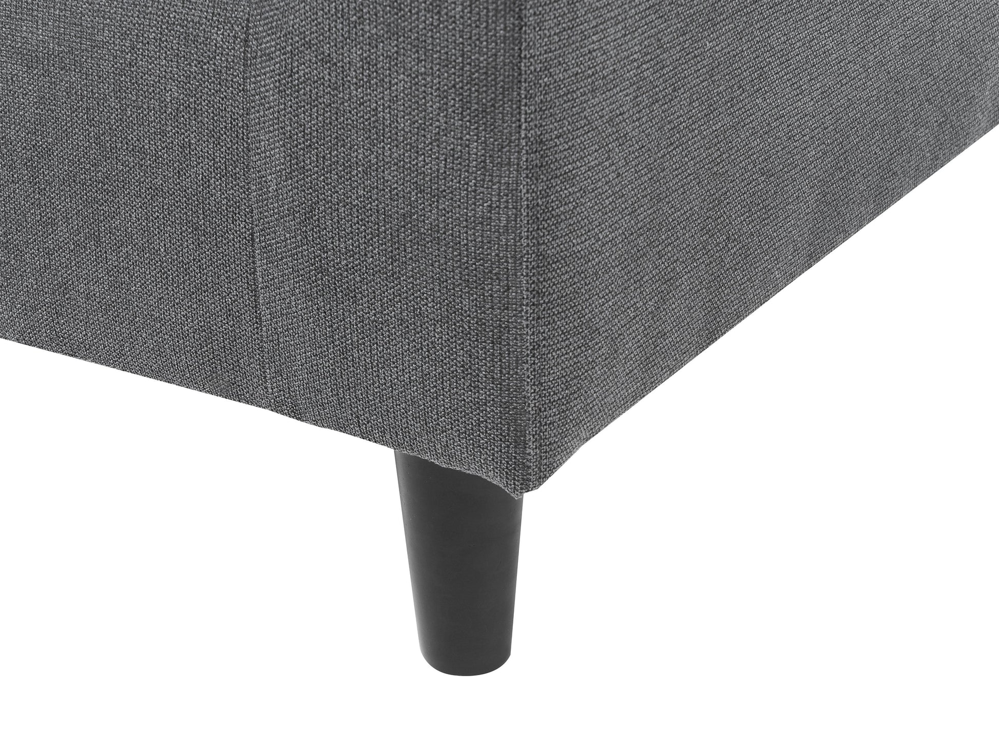  Corner Sofa 3 Seater ELVENES Fabric Dark Grey Right Hand