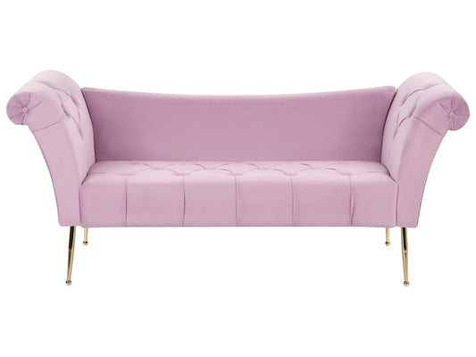  Chaise Longue NANTILLY Velvet Light Violet