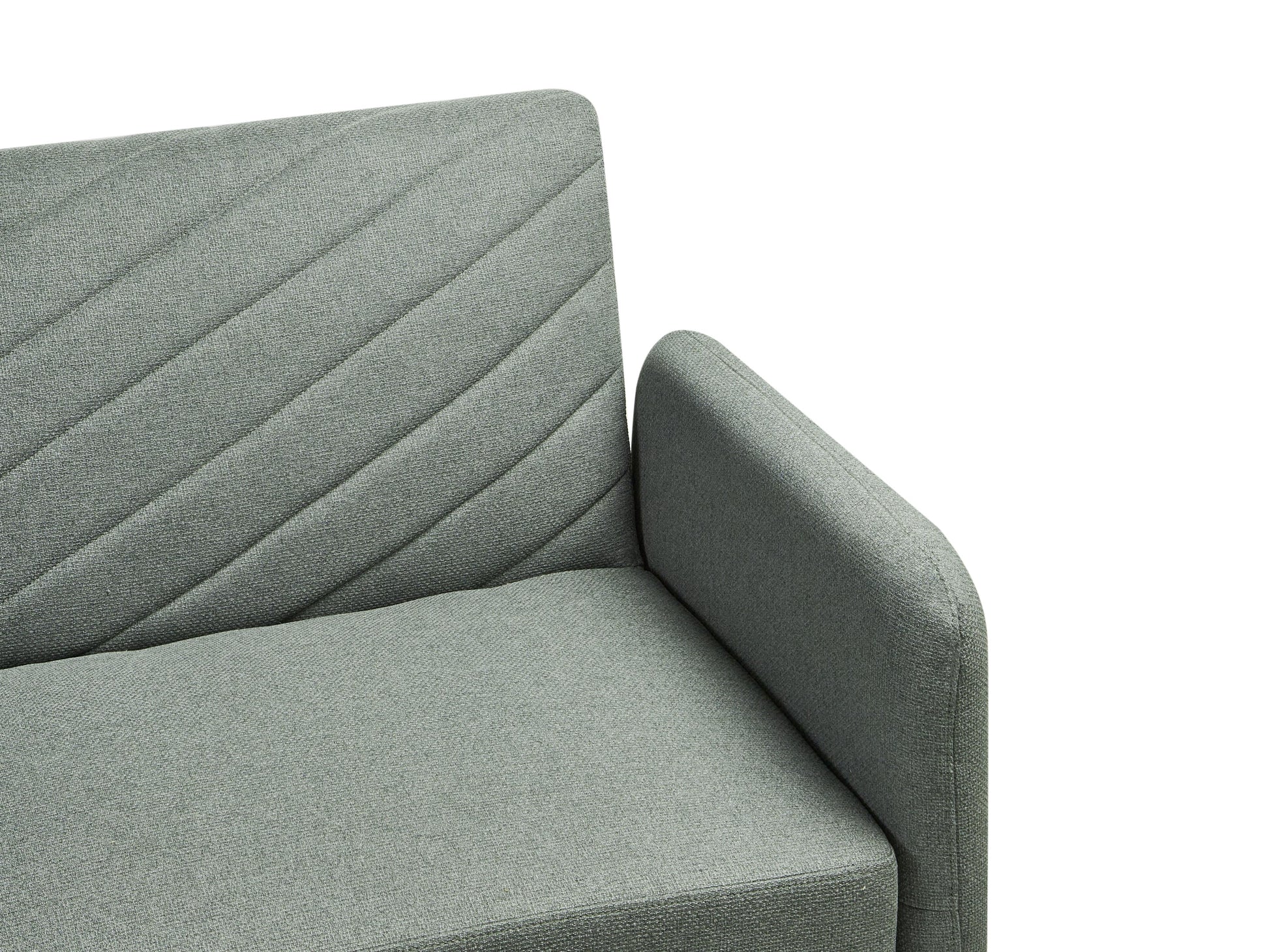  Sofa Bed 3 Seater SENJA Faux Linen Light Green