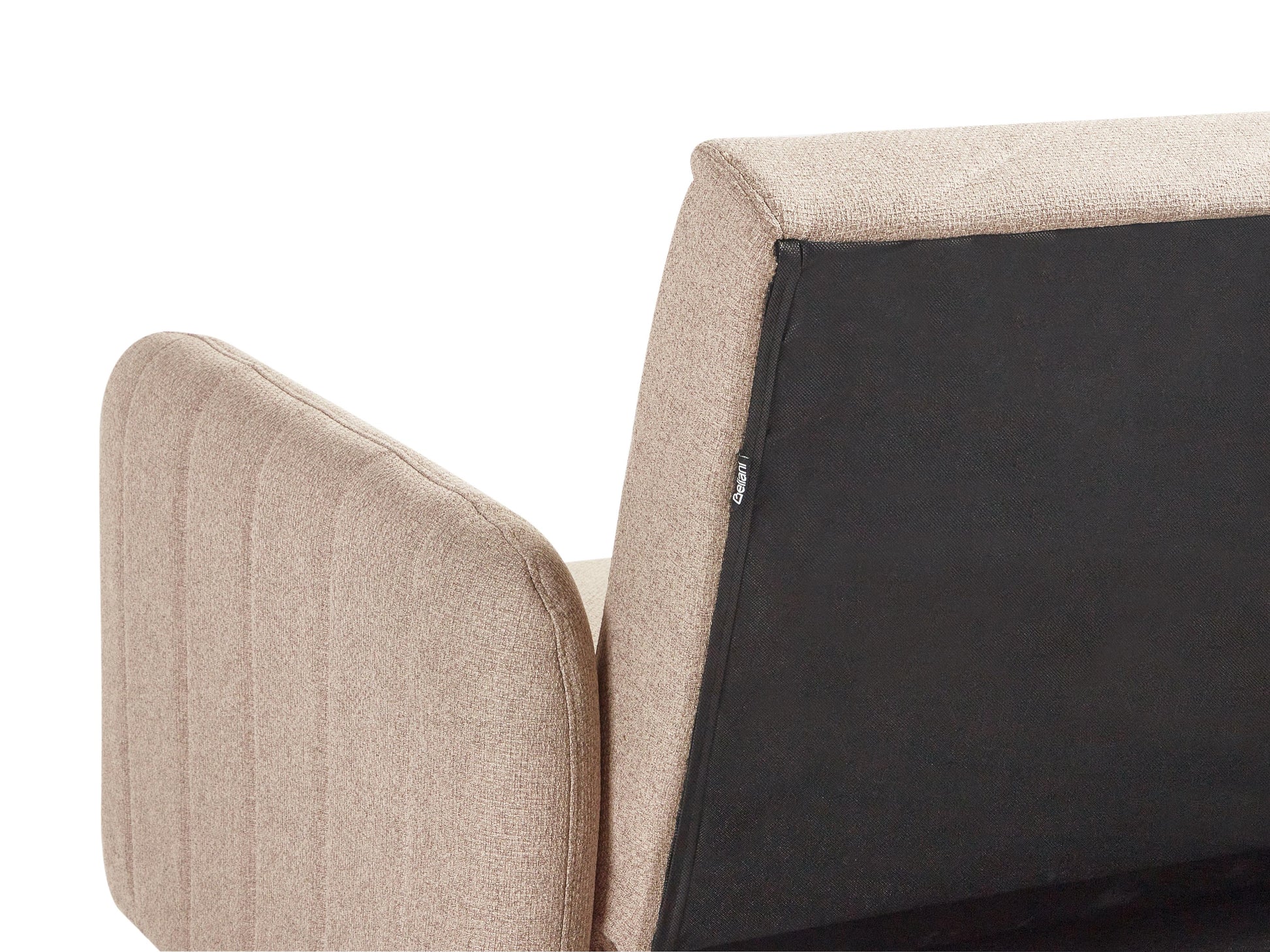  Sofa Bed 3 Seater SENJA Faux Linen Light Brown