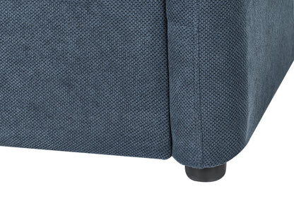  Sofa Bed 3 Seater BENNAS Fabric Blue