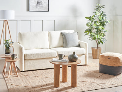  Sofa Bed 3 Seater BENNAS Boucle Light Beige