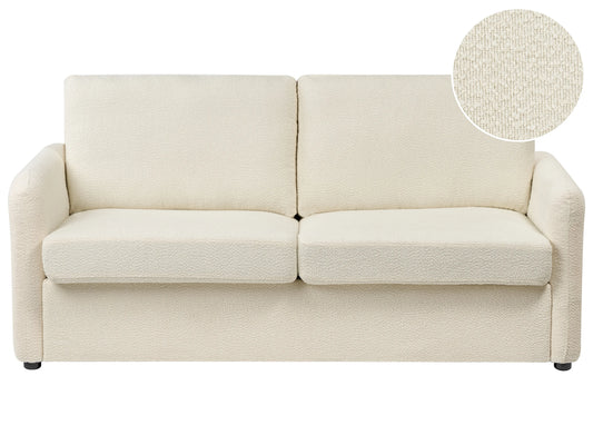  Sofa Bed 3 Seater BENNAS Boucle Light Beige