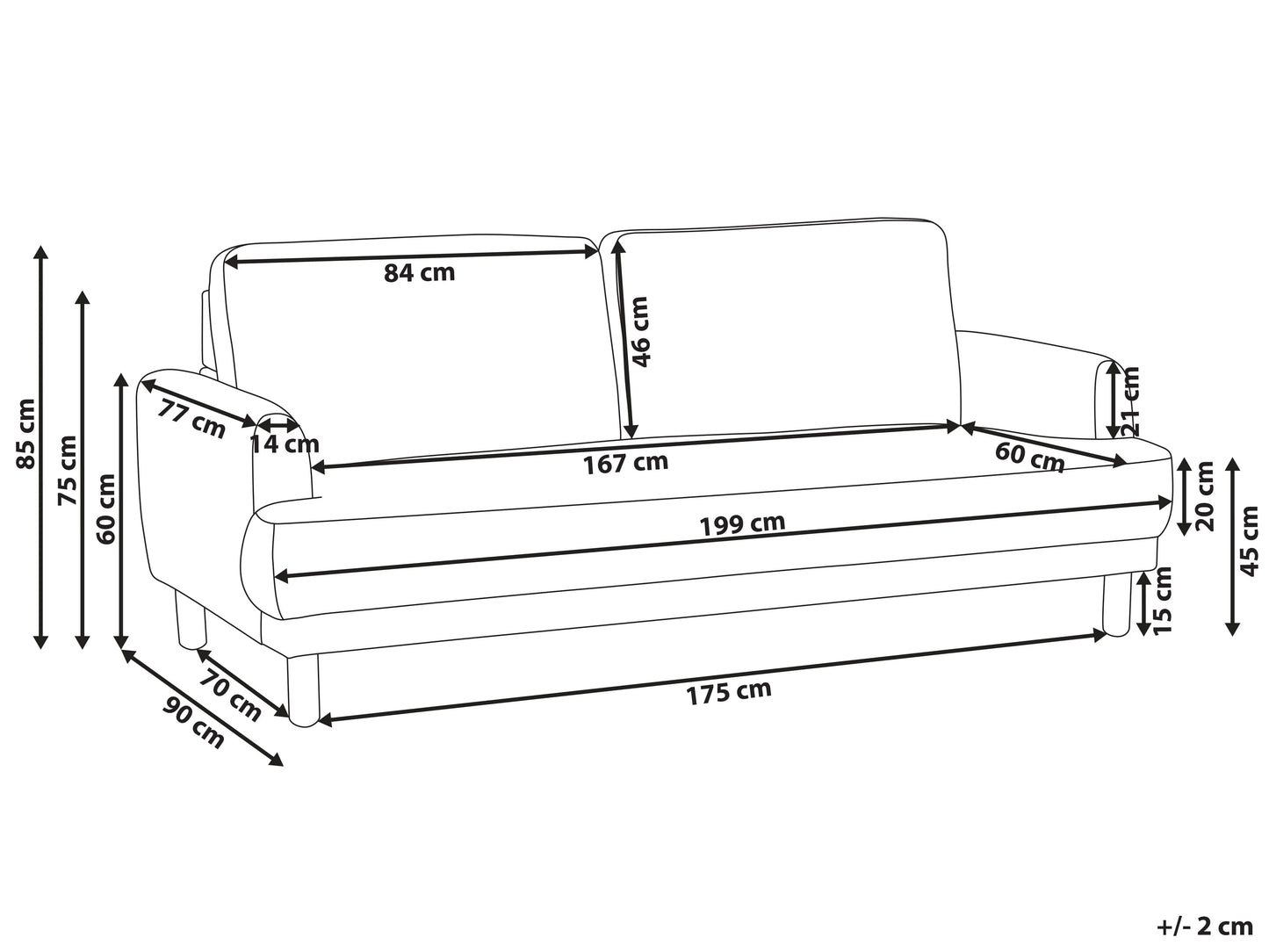 Sofa 3 Seater TUVE Boucle White