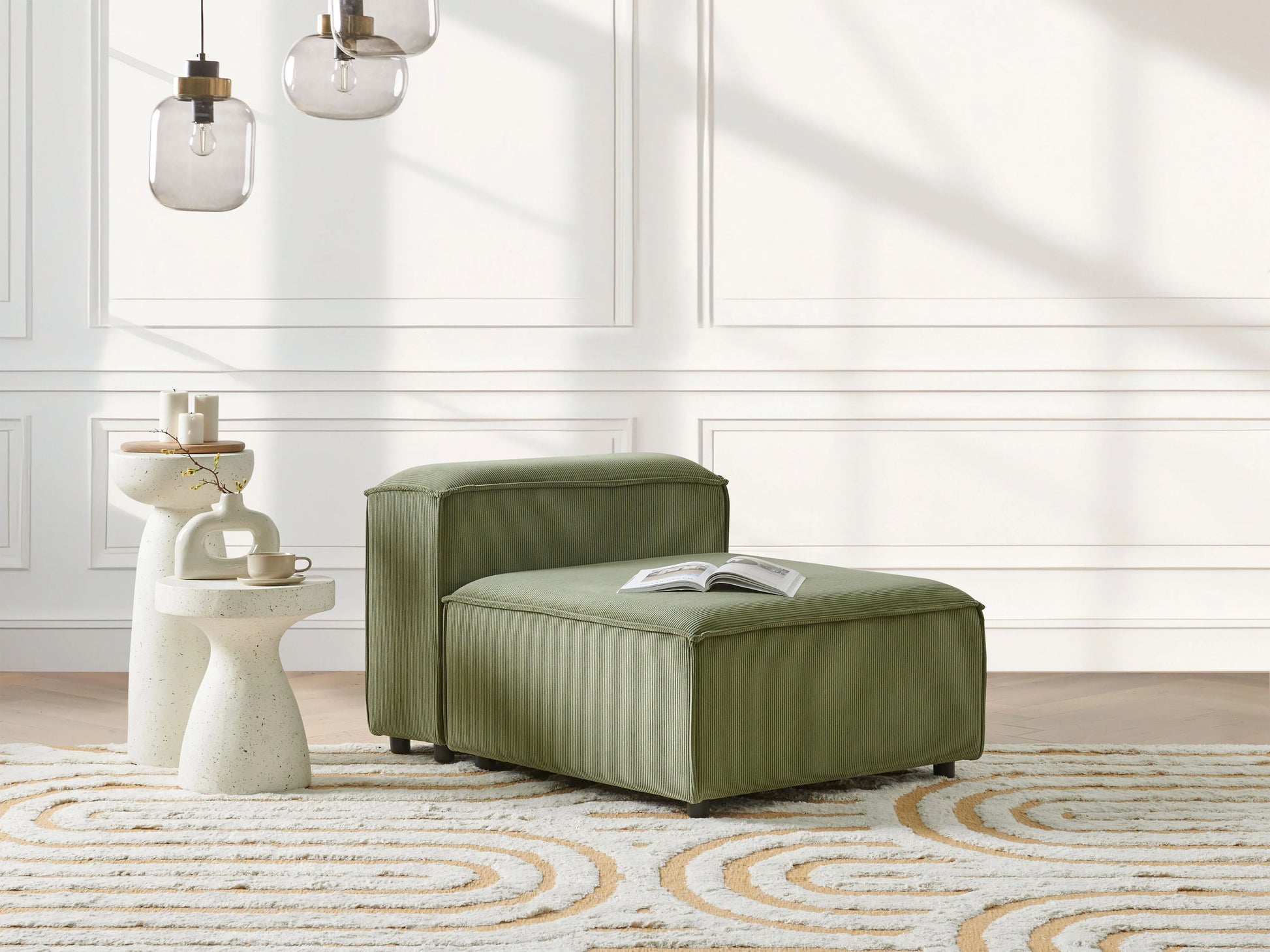  1-Seat Section ARDAL Corduroy Green