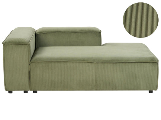  Left-Hand Chaise Lounge ARDAL Corduroy Green