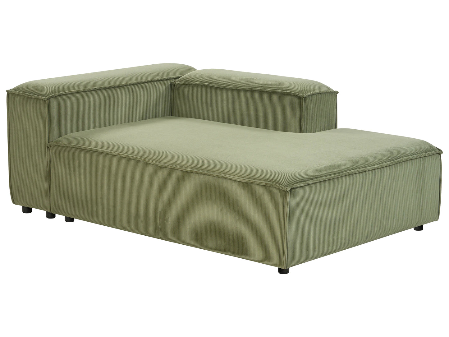  Left-Hand Chaise Lounge ARDAL Corduroy Green