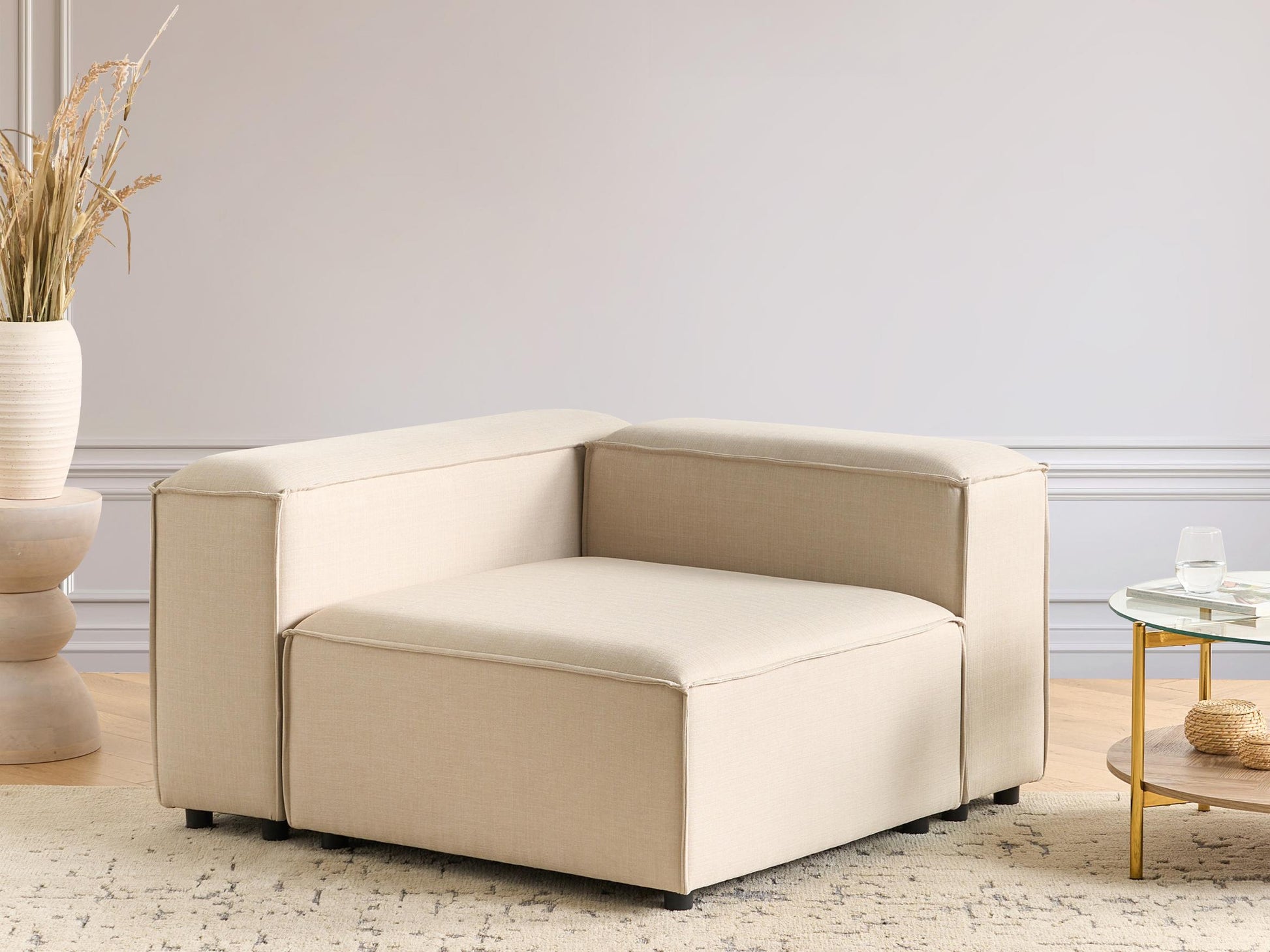  Corner Seat ARDAL Fabric Beige Right Hand