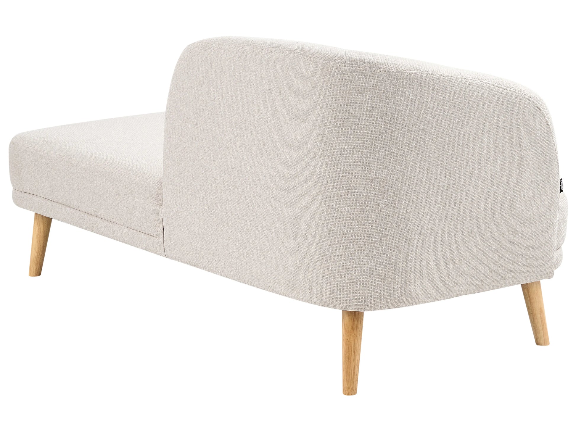  Left-Hand Chaise Lounge TANLAY Fabric Light Beige