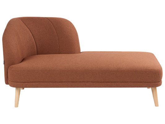  Left-Hand Chaise Lounge TANLAY Fabric Golden Brown