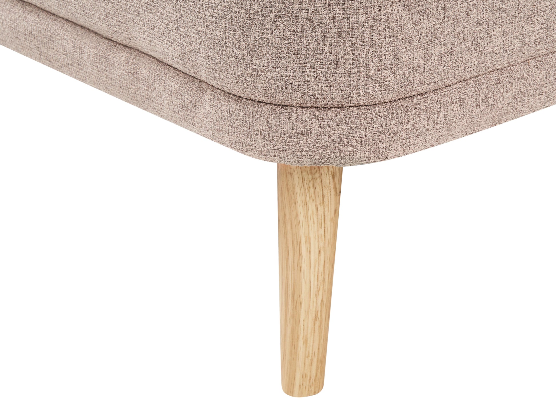  Left-Hand Chaise Lounge TANLAY Fabric Light Brown