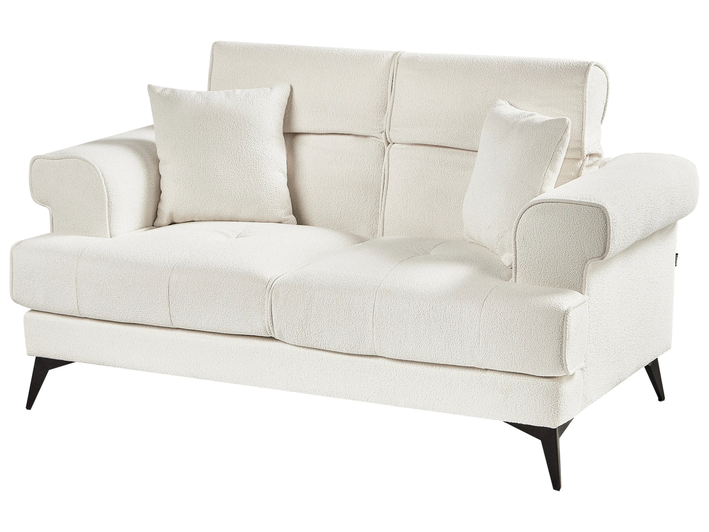  Sofa 2 Seater SKIVE Boucle White