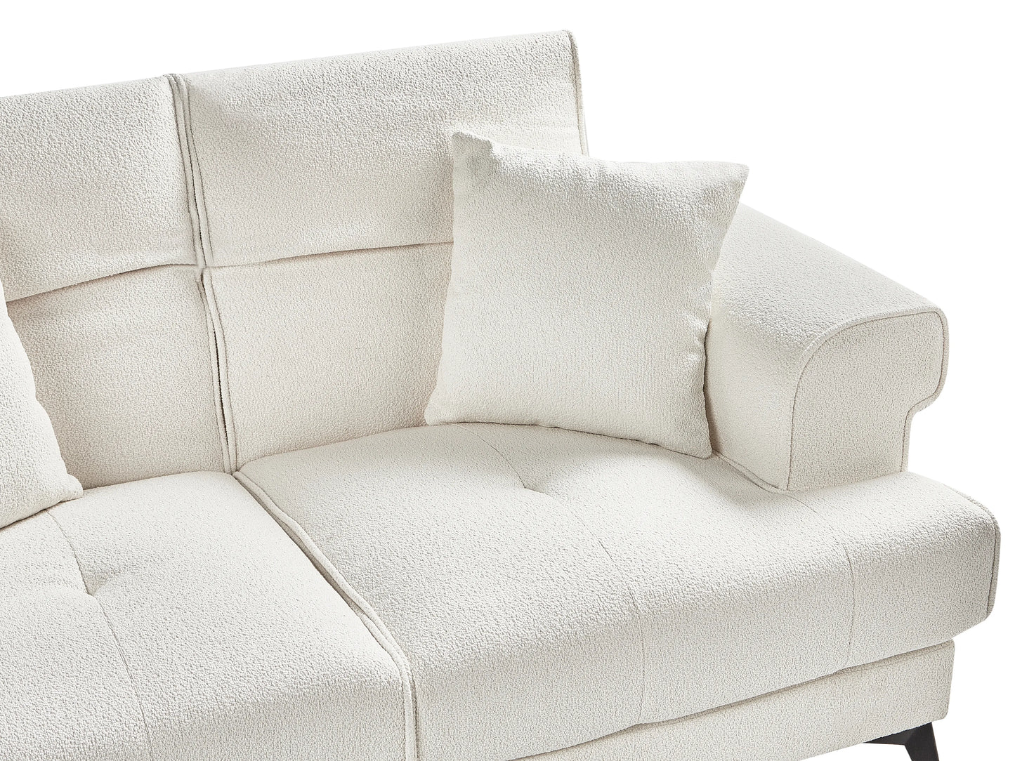  Sofa 2 Seater SKIVE Boucle White