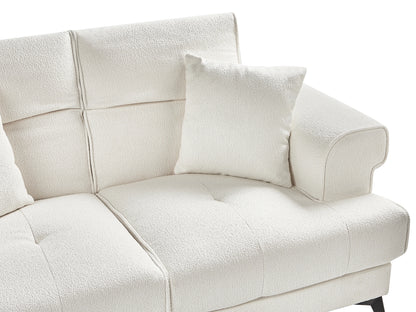  Sofa 2 Seater SKIVE Boucle White