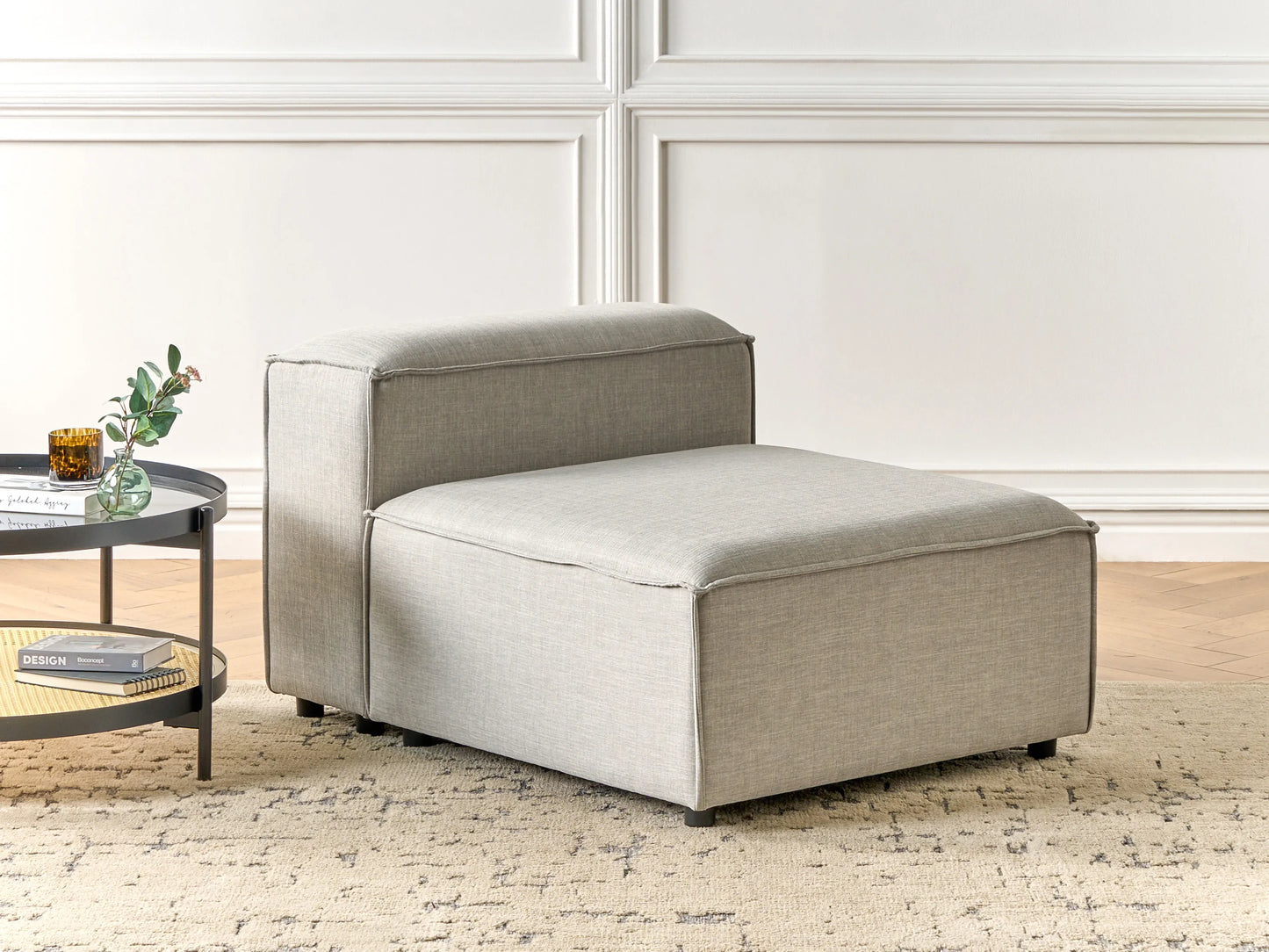  1-Seat Section ARDAL Fabric Light Grey