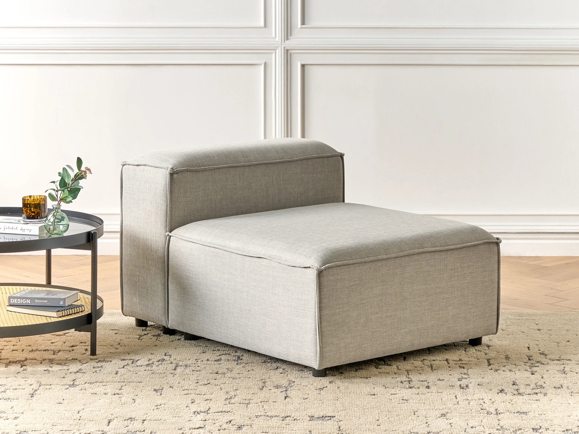 1-Seat Section ARDAL Fabric Light Grey