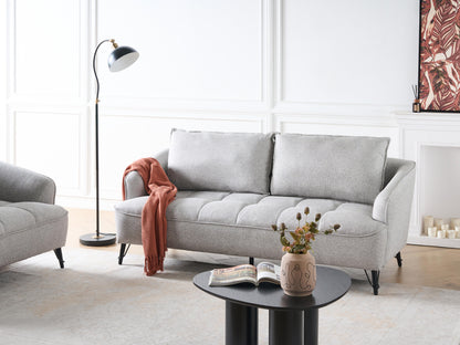  Sofa 3 Seater HOBRO Fabric Grey