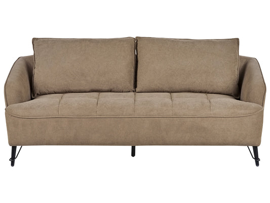  Sofa 3 Seater HOBRO Fabric Light Brown