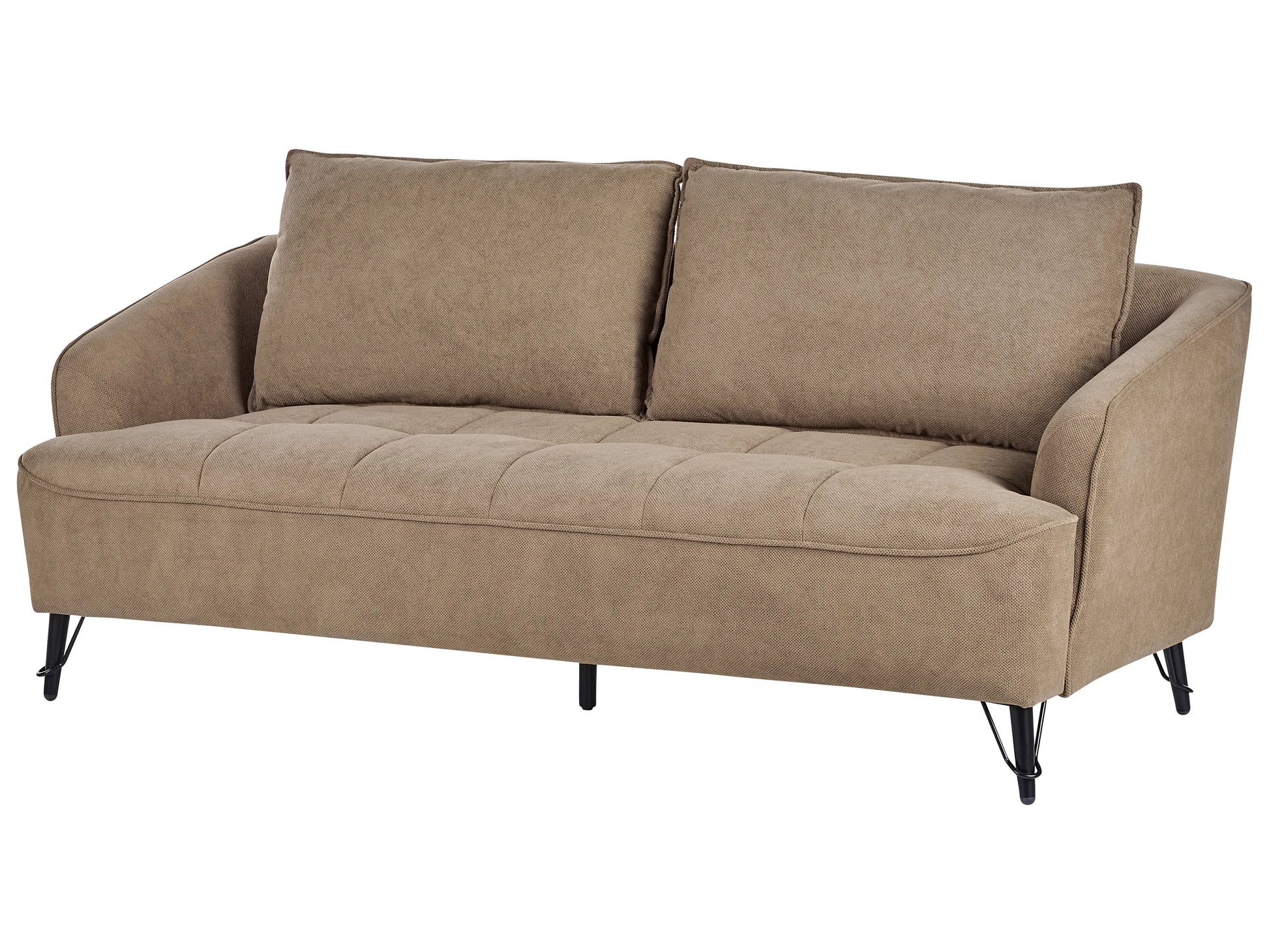  Sofa 3 Seater HOBRO Fabric Light Brown