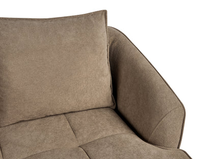  Sofa 3 Seater HOBRO Fabric Light Brown