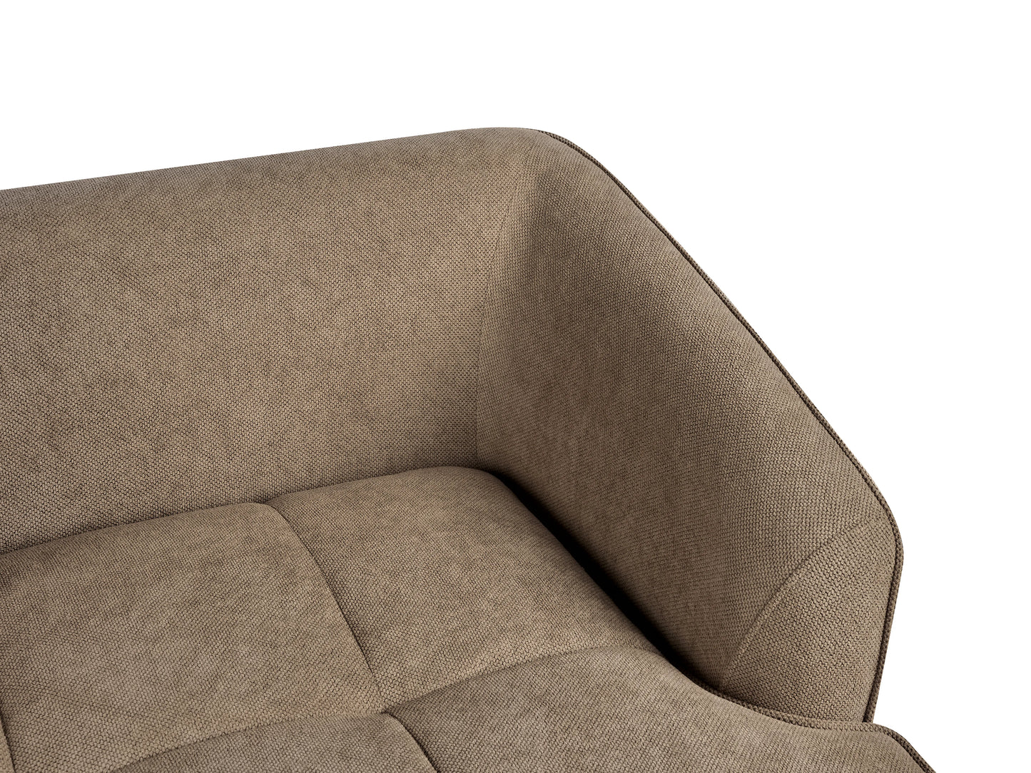  Sofa 3 Seater HOBRO Fabric Light Brown