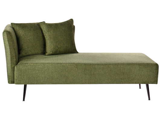  Left-Hand Chaise Lounge RIOM Fabric Green