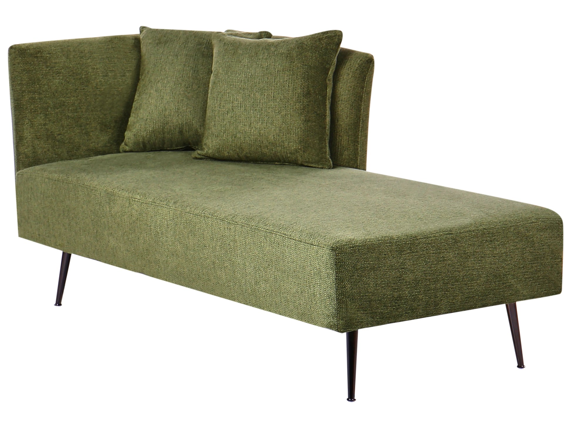  Left-Hand Chaise Lounge RIOM Fabric Green