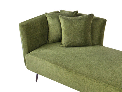  Left-Hand Chaise Lounge RIOM Fabric Green