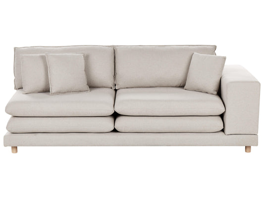  Sofa 2 Seater HEDEN Fabric Beige With Cushion