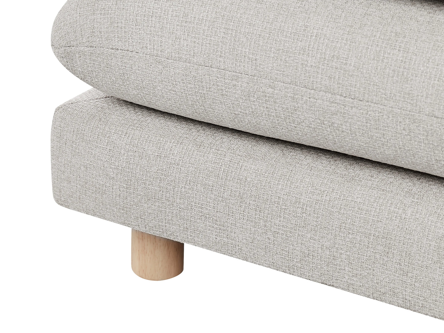  Sofa 2 Seater HEDEN Fabric Beige With Cushion