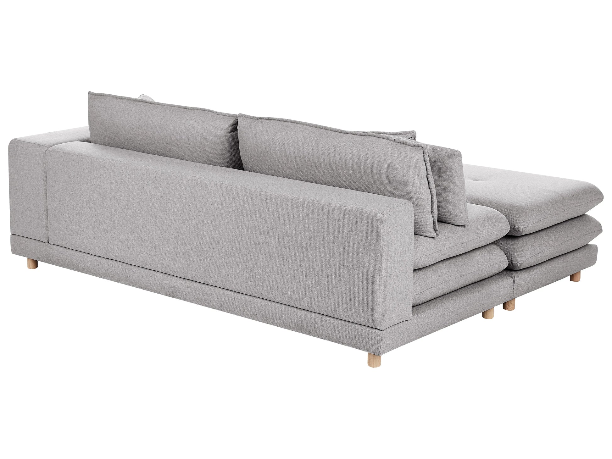  Sofa 2 Seater HEDEN Fabric Grey With Ottoman