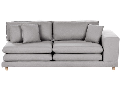 Sofa 2 Seater HEDEN Fabric Grey With Ottoman