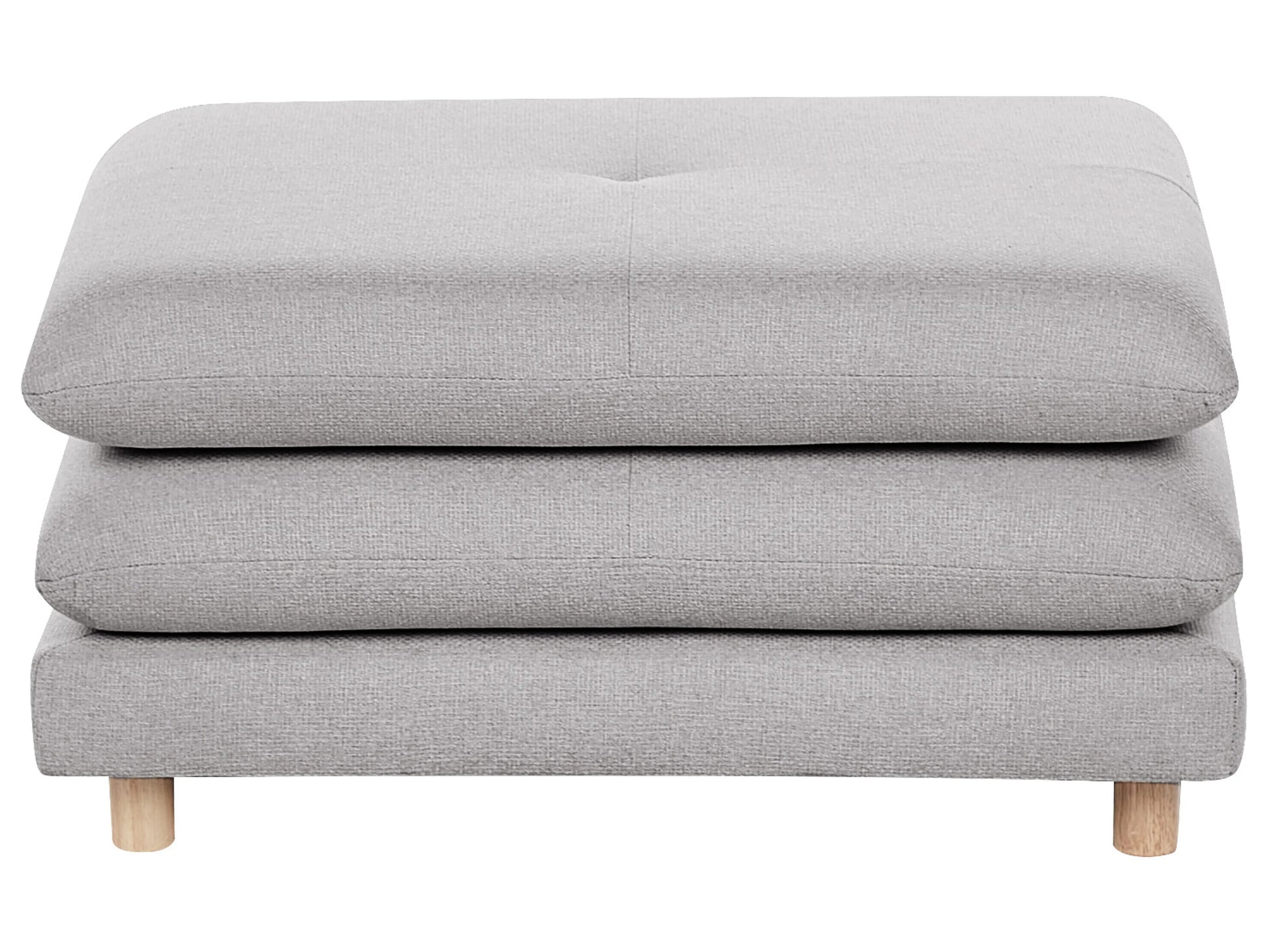 Sofa 2 Seater HEDEN Fabric Grey With Ottoman