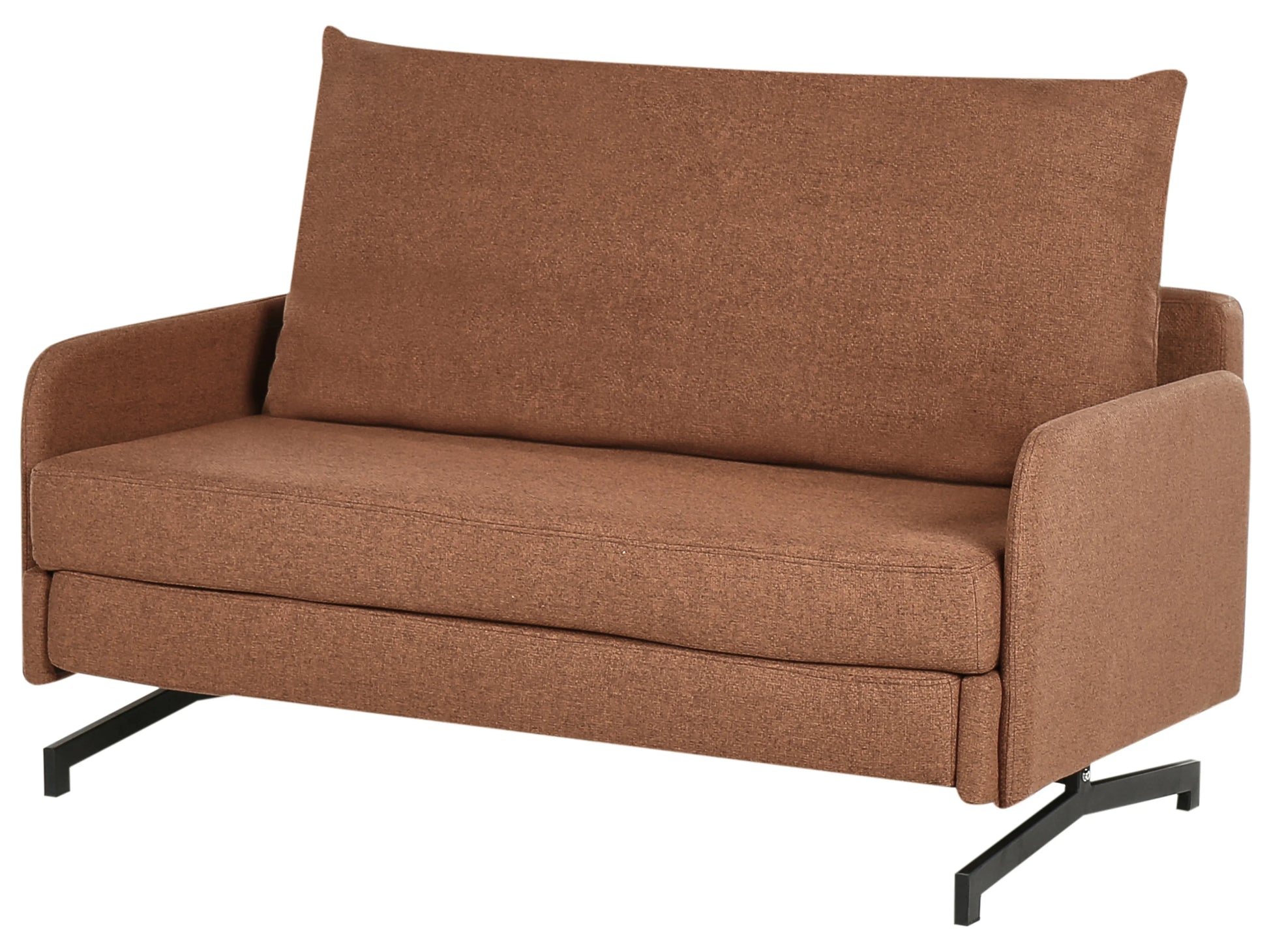  Sofa Bed 2 Seater BELFAST Fabric Golden Brown