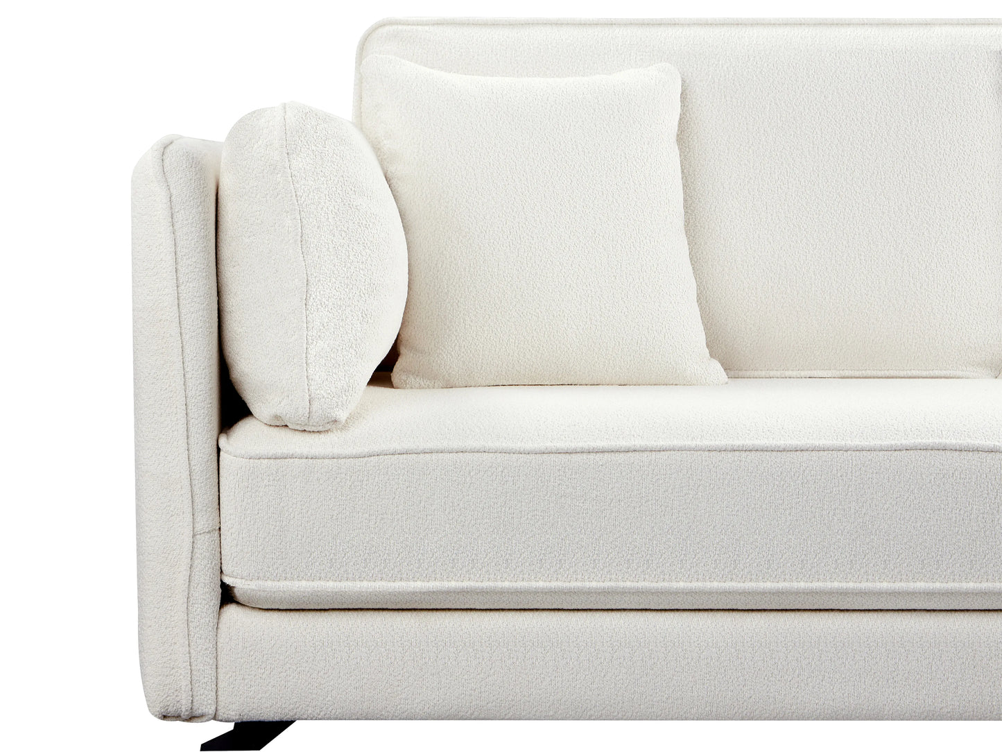  Corner Sofa 3 Seater ALTAN Boucle Off-White Left Hand