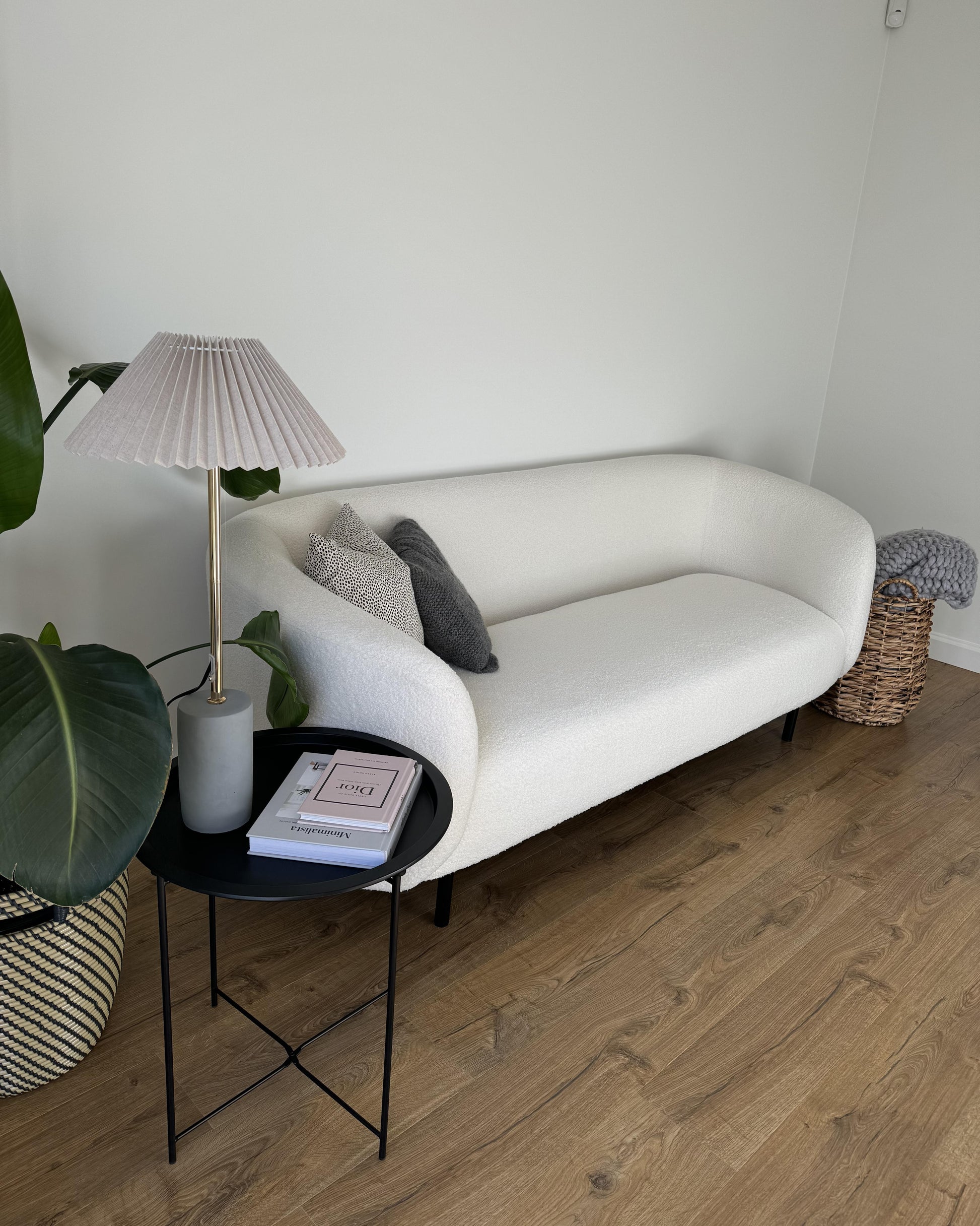  Sofa 3 Seater LOEN Boucle White